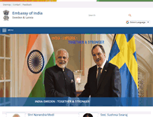 Tablet Screenshot of indianembassy.se