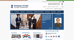 Desktop Screenshot of indianembassy.nl