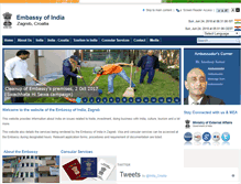 Tablet Screenshot of indianembassy.hr