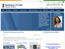 Tablet Screenshot of indianembassy.gr