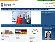 Tablet Screenshot of indianembassy.de